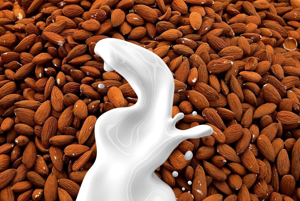 almonds with milk